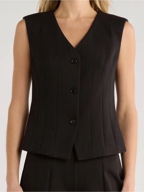 Jason Wu Women’s Black Button-Down Vest - Large